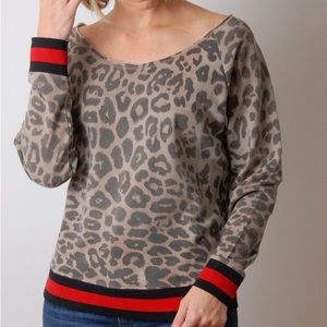 New Oversized Animal Print Sweater